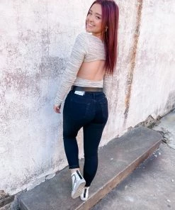 Peach Love Layla Marbled Scoop Neck Bodysuit Tops