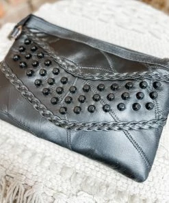 Texas Bling Rylee Chain Studded Clutch Bags