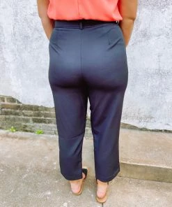 Idem Ditto Betsy Straight Leg Belted Formal Pant Bottoms