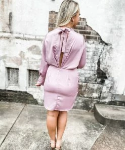 Hyfve Kimber Mock Neck Asymmetric Mini Dress