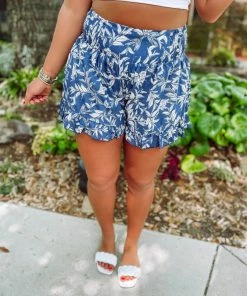 &MERCI Bottoms Taylor Ruffle Hem High Rise Shorts