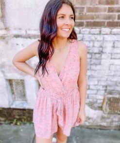 She + Sky Jolie Floral Print Romper Rompers & Jumpsuits