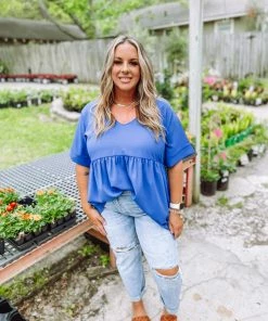 Risen Camille Distressed High Waisted Asymmetric Button Jeans Denim