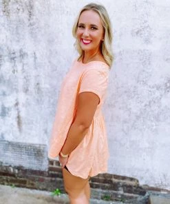 Easel Kelly Cotton Slub Loose Fit Top Tops