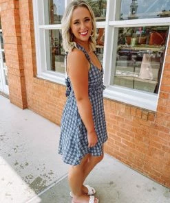 &MERCI Dresses Carrie Woven Plaid Cami Dress