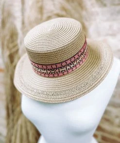 Texas Bling Emerie Aztec Band Boater Hat