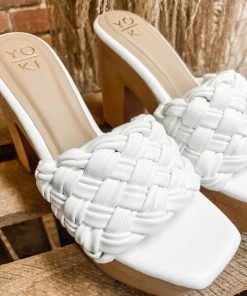 MARS SKY SHOES Tessie Wood Chunky Heel