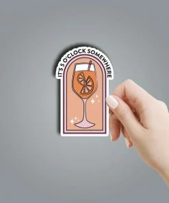 Texas Bling Stickers It's 5 O'Clock Somewhere Sticker