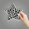 Texas Bling Black Leopard Star Sticker Stickers