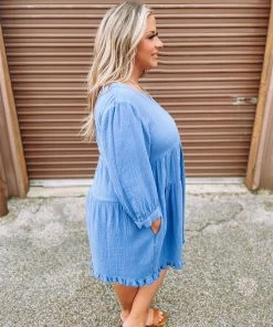 Umgee Emerson Multi Tiered Textured Keyhole Dress 10 Umgee Emerson Multi Tiered Textured Keyhole Dress