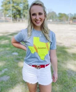 Pierce + Pine Graphic Tees Texas Home Softball