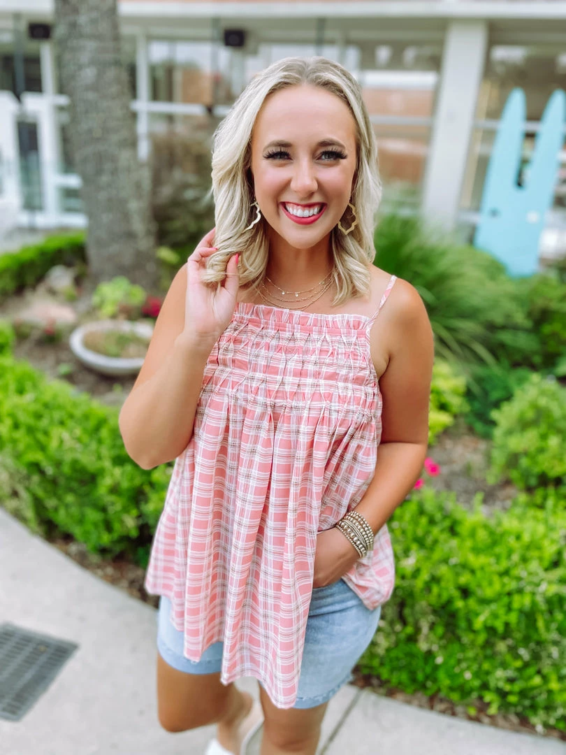 Davi & Dani Tops Elaina Smocking Detailed Chest Top 1 Davi & Dani Tops Elaina Smocking Detailed Chest Top