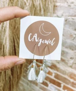 Texas Bling Dream Dorothy Earrings- Cream/Gold/ Brown