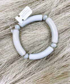Texas Bling Grey Jewel Single Acrylic Bracelet Jewelry