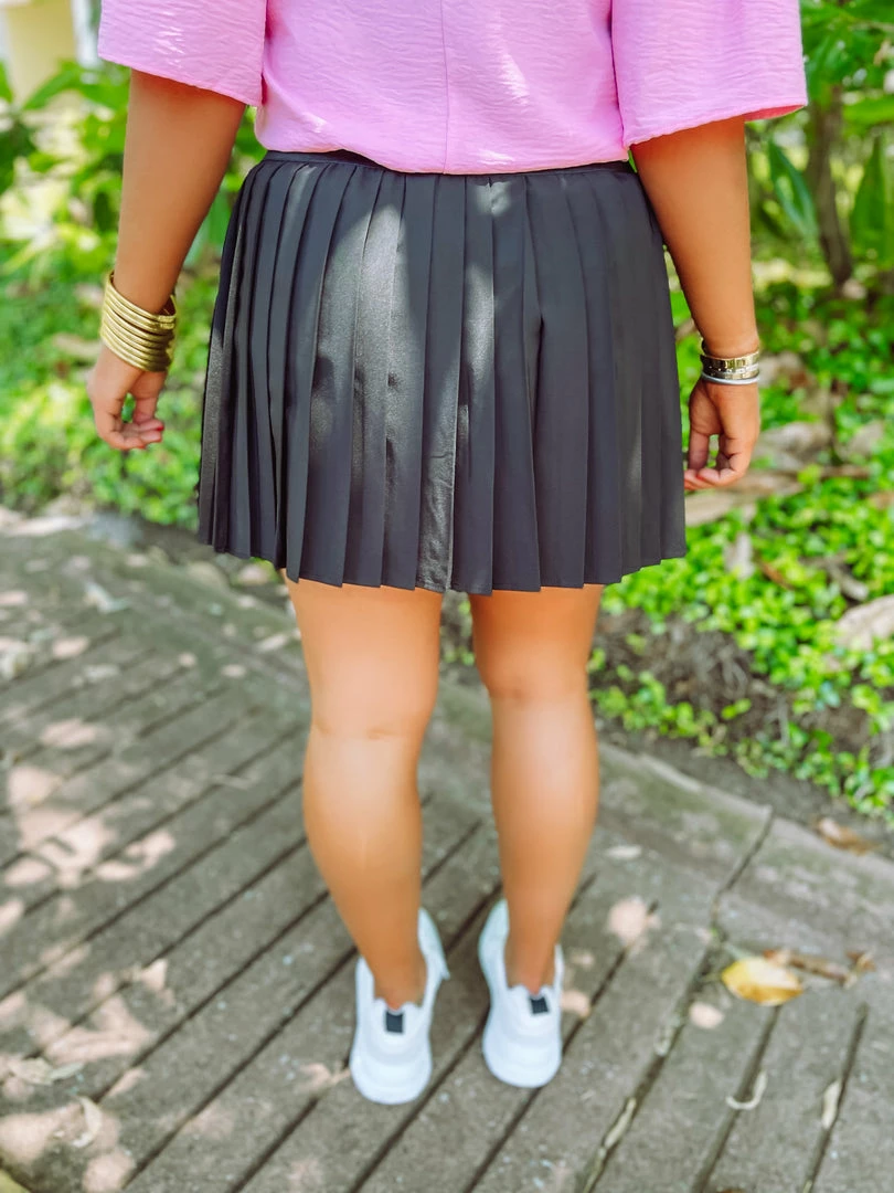 Very J Kenna Pleated Skirt- Black Bottoms 4 Very J Kenna Pleated Skirt- Black Bottoms