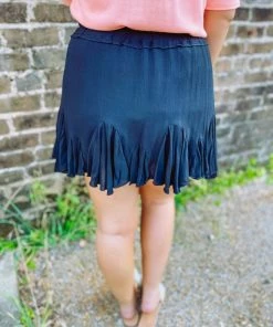 Trend Shop Bottoms Kylie High Waisted Pleated Skirt- Black 8 Trend Shop Bottoms Kylie High Waisted Pleated Skirt- Black