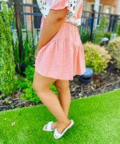 Entro Lizzie Drawstring Mini Skirt Bottoms