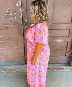 Hailey & Co Plus Dahlia Printed Maxi Dress