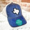 Texas Bling Hats Texas State/ Nacogdoches Cap- Blue