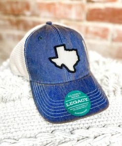 Texas Bling Hats Texas State/ Nacogdoches Cap- Blue