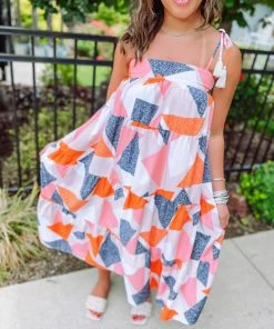 Entro Molly Geometric Maxi Dress Dresses