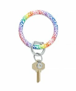 Texas Bling Gifts Rainbow Cheetah Print Collection Key Ring