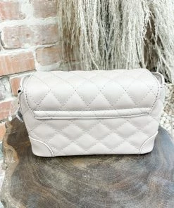 Texas Bling Neutral Babe Jade Leather Rectangle Diamond Bag- Khaki