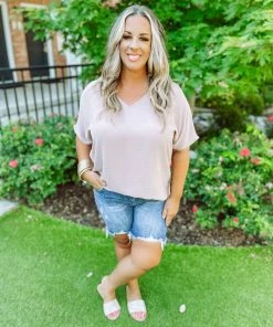 Risen Denim Shannon High Rise Distressed Long Shorts