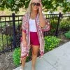 Texas Bling Megan Floral Tassel Kimono Outerwear