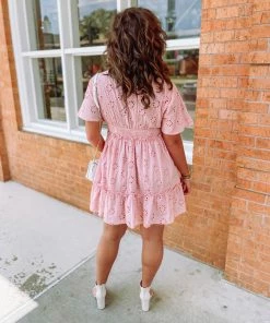 Cezanne Dresses Carly Eyelet Lace Flare Silhouette Dress