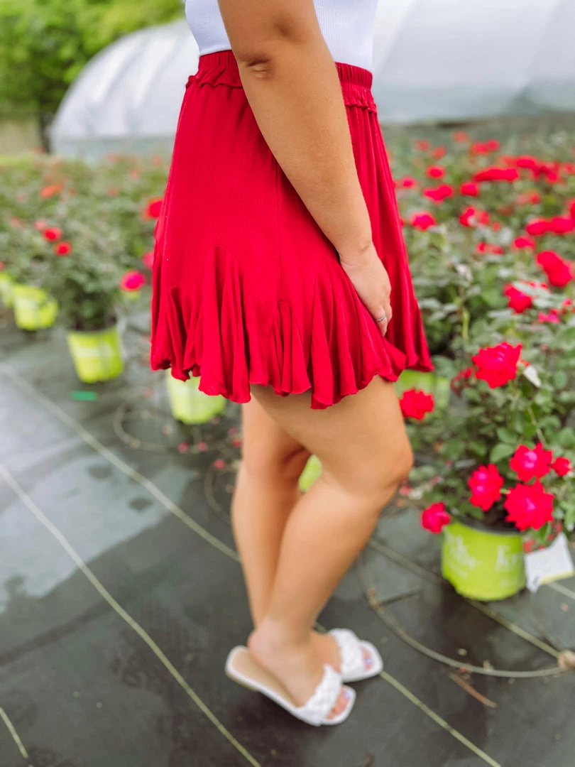 Trend Shop Bottoms Jade Mini Pleated Skirt- Cranberry 2 Trend Shop Bottoms Jade Mini Pleated Skirt- Cranberry