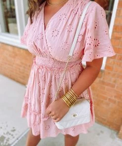 Cezanne Dresses Carly Eyelet Lace Flare Silhouette Dress