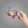 Texas Bling Texas Sections Sticker Stickers