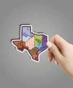 Texas Bling Texas Sections Sticker Stickers