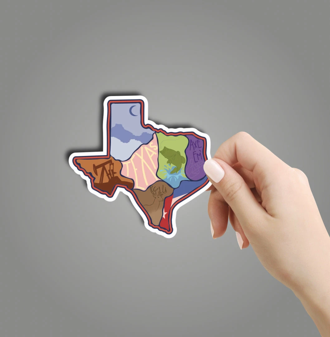 Texas Bling Texas Sections Sticker Stickers 1 Texas Bling Texas Sections Sticker Stickers
