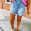 Jelly Jeans Marti Raw Hem High Waisted Shorts