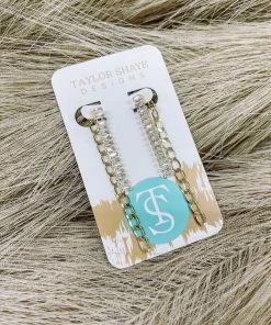 Texas Bling Millie CZ Chain Drop Earrings