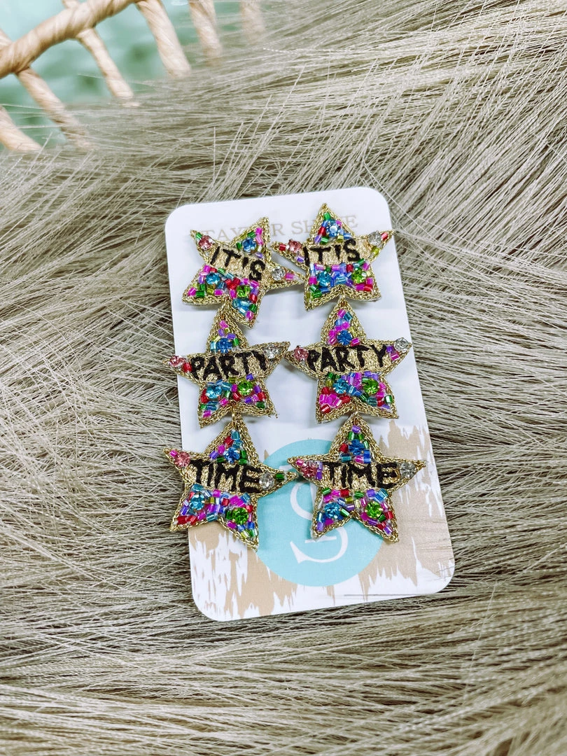 Texas Bling It's Party Time Earrings Jewelry 1 Texas Bling It's Party Time Earrings Jewelry
