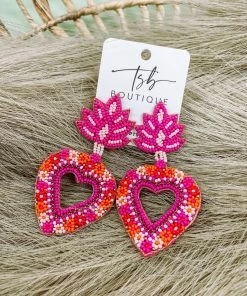 Texas Bling Jewelry Mi Amor Heart Earrings