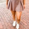 Love Tree Bottoms Brandy Mini Skort- Taupe
