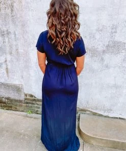 Ee:some Ella Solid Woven Maxi Dress Dresses