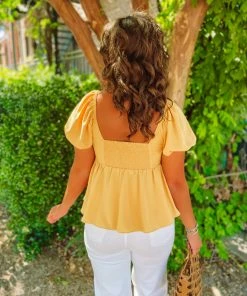 Entro Baylee V Neck Wire Puff Sleeve Top- Chartreuse 9 Entro Baylee V Neck Wire Puff Sleeve Top- Chartreuse