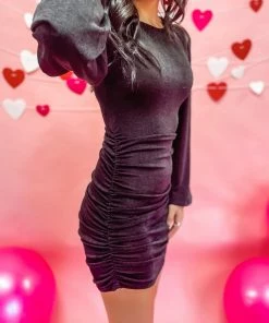 Main Strip Callie Round Neck Solid Knit Dress