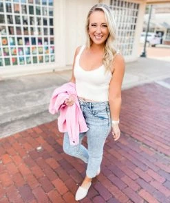 Hyfve Morgan Knit Sweater Tank Top- Marshmallow