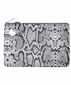 Texas Bling Tuxedo Snakeskin- Large Silicone Pouch