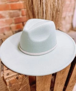 Texas Bling Saylor Wide Brim Felt Hat- Mint Hats