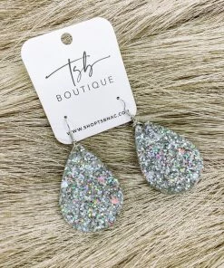 Texas Bling Jewelry Chunky Silver Large Teardrop Earrings