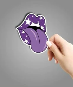 Texas Bling Purple Tongue Sticker SFA