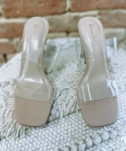 Appleblossom Shia Clear Double Strap Heels