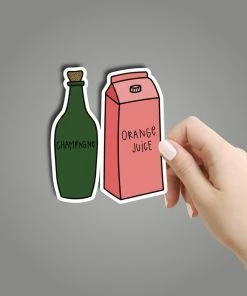 Texas Bling Stickers Champagne & Orange Juice Sticker
